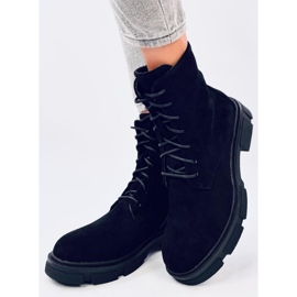 Trabajadores con cordones de Zoe Black negro 2