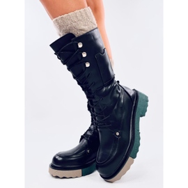 Botas con suela de color de Keefe Black negro 2
