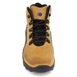 KOMODO Botas de invierno hombre piel 903K amarillo camel marrón 9
