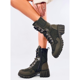 Botas de nailon verde joya 5