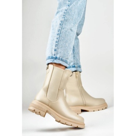 Botas Chelsea sin aislamiento para mujer, beige DES906BE 1 Botas Chelsea sin aislamiento para mujer, beige DES906BE 1