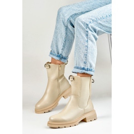 Botas Chelsea sin aislamiento para mujer, beige DES906BE 3
