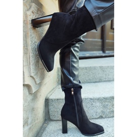 Botines de ante para mujer, negro, GD-FL2098B 1
