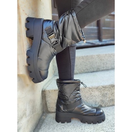 Botas de nieve de mujer con suela gruesa, negro JH21-22B 10