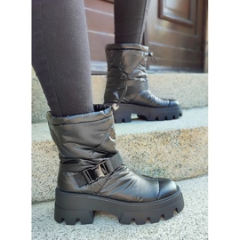 Botas de nieve de mujer con suela gruesa, negro JH21-22B 1 Botas de nieve de mujer con suela gruesa, negro JH21-22B 1