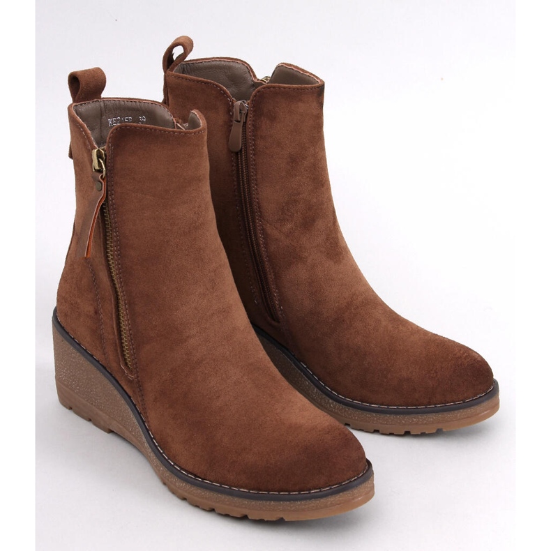 Botas cuña Meyer Caqui marrón 1 Botas cuña Meyer Caqui marrón 1