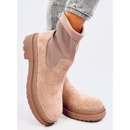 Botas Chelsea Joyner Khaki con parte superior flexible beige 3