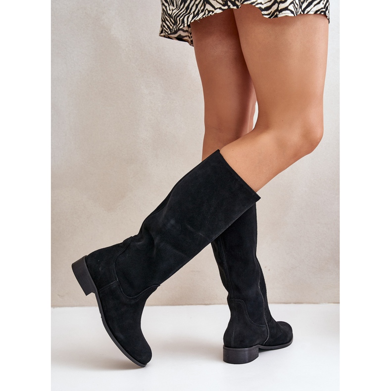 Lewski Shoes Botas Mujer Ante Con Cremallera Izquierda 3616 Negro 1