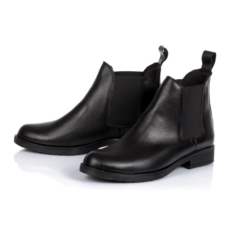 Rusttler Botas Chelsea de mujer Rustler Karo de piel negro 1