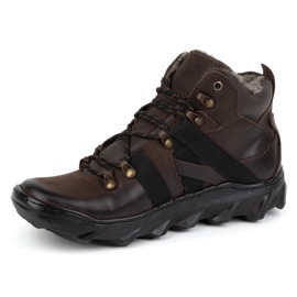Olivier Botas de invierno de piel con aislamiento para hombre, 151KZ, marrón 4