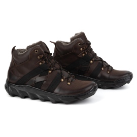 Olivier Botas de invierno de piel con aislamiento para hombre, 151KZ, marrón 5