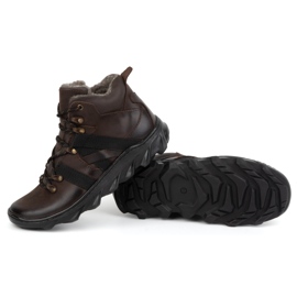 Olivier Botas de invierno de piel con aislamiento para hombre, 151KZ, marrón 6