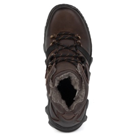 Olivier Botas de invierno de piel con aislamiento para hombre, 151KZ, marrón 9