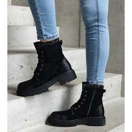 Botines negros con inserciones Prairie brillantes 4