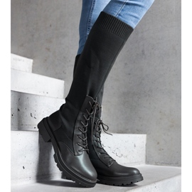 Botas sin cordones verdes con parte superior de material flexible de Luana 1