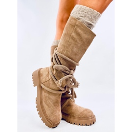 Botas de ante con cordón Spicer Khaki beige 4
