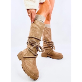 Botas de ante con cordón Spicer Khaki beige 3