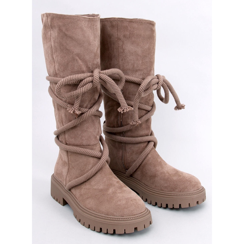 Botas de ante con cordón Spicer Khaki beige 1