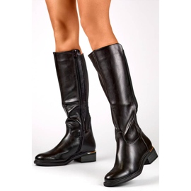 Botas de mujer con goma elástica, color negro FC20B 1