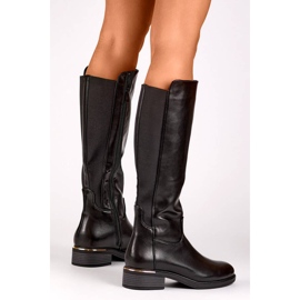 Botas de mujer con goma elástica, color negro FC20B 2