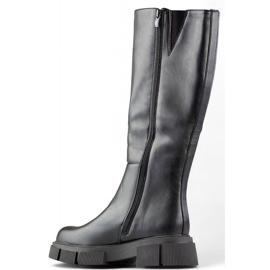 Botas de mujer con suela gruesa, negras M106B negro 3