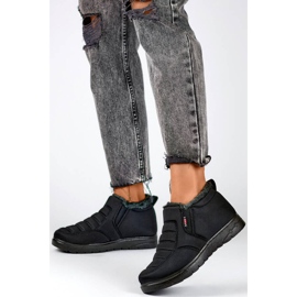 Botas de nieve de tobillo bajo con aislamiento para hombre, negras 81376-1B negro 2