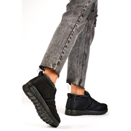 Botas de nieve de tobillo bajo con aislamiento para hombre, negras 81376-1B negro 4
