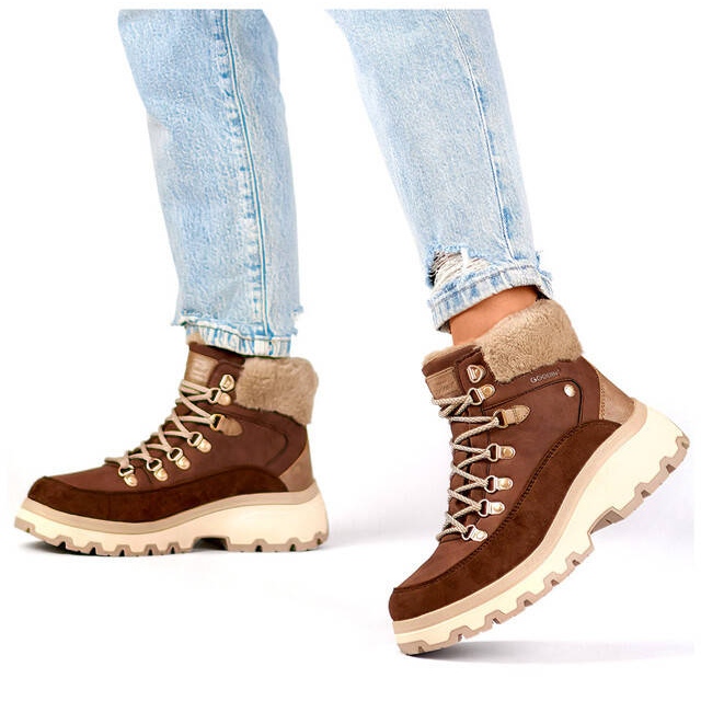 Botas aislantes para mujer, beige CC-44BR marrón 1