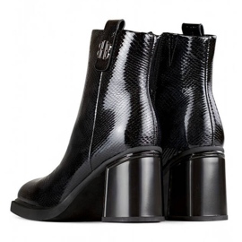 Botines de charol con aislamiento para mujer, negro 25-66670B 4