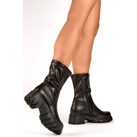Botas trabajadoras de mujer con suela flexible, negras 24-11308B negro 2