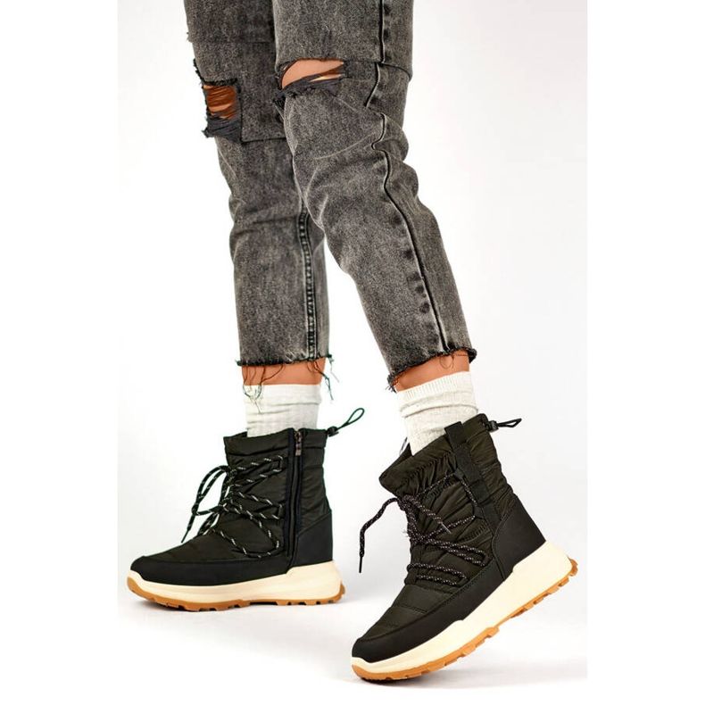 Botas de nieve con plataforma para mujer, negras 24-16321B negro 2