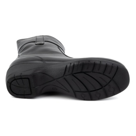Olivier Botines mujer piel aislantes con cremallera 072BB, negro 3