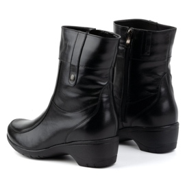 Olivier Botines mujer piel aislantes con cremallera 072BB, negro 4