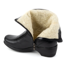 Olivier Botines mujer piel aislantes con cremallera 072BB, negro 5