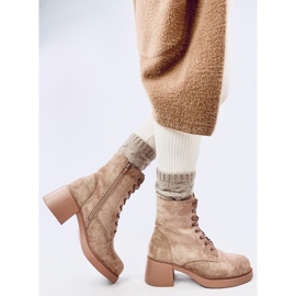 Mayfield botines caqui con cordones beige 3