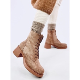 Mayfield botines caqui con cordones beige 4