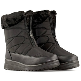 Botas de nieve de mujer con pelo, negro W87B 3