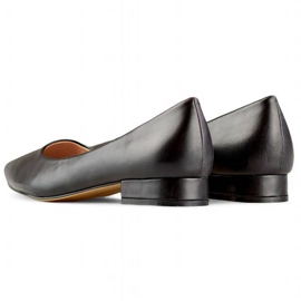 Zapatos clásicos de mujer con tacón bajo en punta, negro DO-104B 4