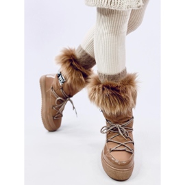 Botas de nieve de piel Kendals Khaki beige 5