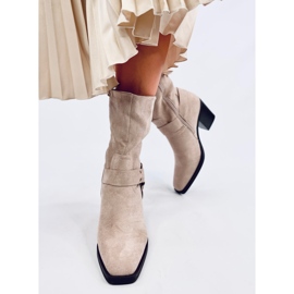 Botas cowboy Hardin de ante beige 4