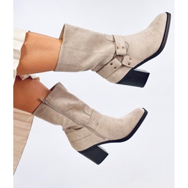 Botas cowboy Hardin de ante beige 5
