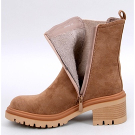 Botas Chelsea Peredin caqui con puño tipo suéter beige 2