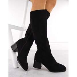 Botas de mujer de ante negro con bloque Filippo DKZ6603 2