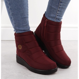 News Botas de nieve mujer cuña burdeos Novedad 5029 rojo 5