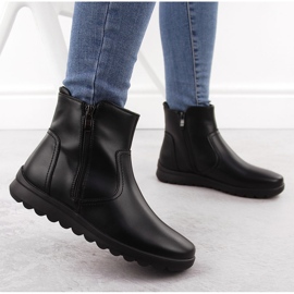 Botines de mujer de piel negra con cremallera FIlippo DBT6630 negro 5
