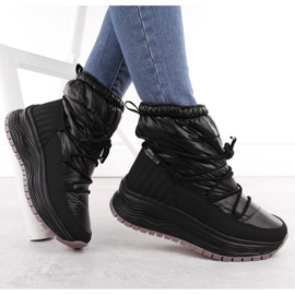 Botas de nieve sin cordones de mujer Filippo DBT6647 negras con plataforma negro 4