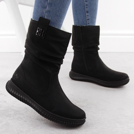 Botas aislantes para mujer con plataforma negra Rieker 74283-00 negro 10