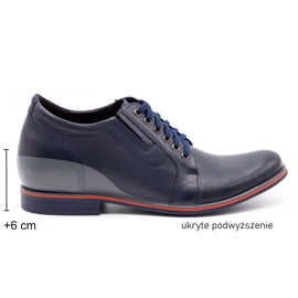 Olivier Zapatos de hombre aumentando P24 azul marino 8