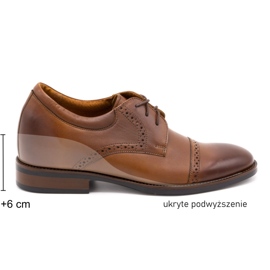 Olivier Zapatos de hombre en piel que realzan el formal P45KB marrón 3