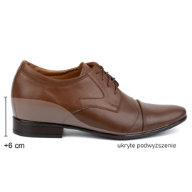 Olivier Zapatos formales elegantes de piel para hombre, P12, marrón 3